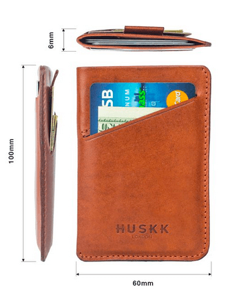 HUSKK slim wallet made of Italian leather
