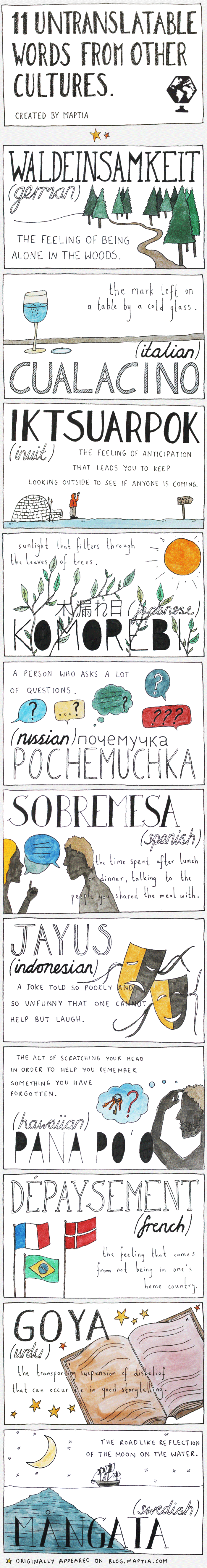 11 Las palabras intraducibles de otras culturas
